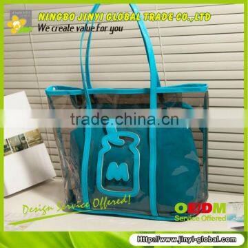 2013 transparent PVC beach bag multicolor cheap beach tote bags