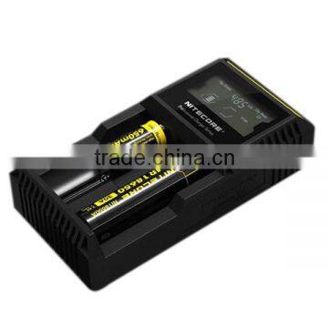 Online Shopping Crazy Hot Two Battery Charger US/EU/UK Plug LCD Battery Charger Original Nitecore I2 D2 Charger