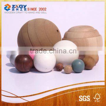 Factory supply natural wooden balls with holes for promotion