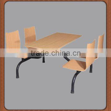 Fashion design wooden snack bar dining table and chair