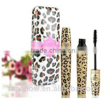 New Waterproof LOVE ALPHA Double Brand Mascara with Panther Leopard Case Mascaras Set