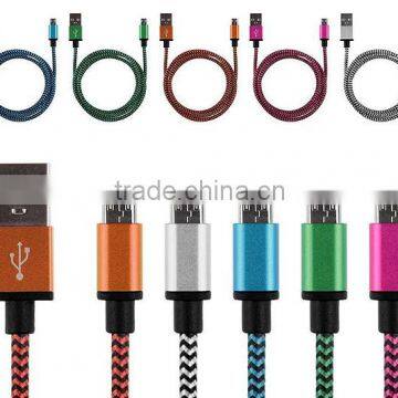 Hot Selling Universal multi color cable factory reversible micro usb cable usb charger cable