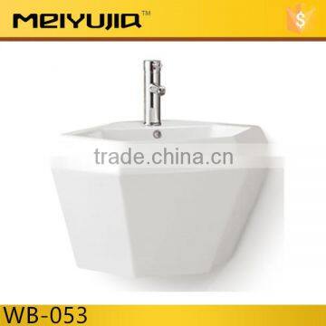 WB-053R wall hung ceramic bathroom sink with white