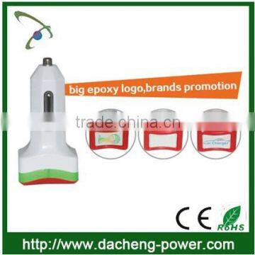 2015 Newly Design Portable Dual Usb Car Charger Wholesale Hotly 5V 2.1A