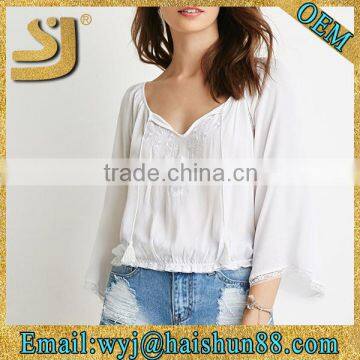 China supplier women blouse cotton , women cotton blouse