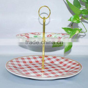 Daily use white porcelain dinner plates for hotel ceramic cake plate