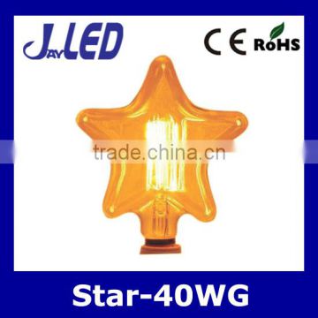 Star shape osram bulb 40w glass body incandescent bulb