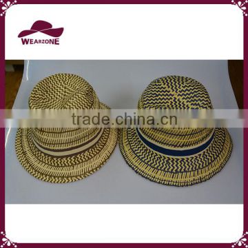 Fashion ladies straw bucket hat