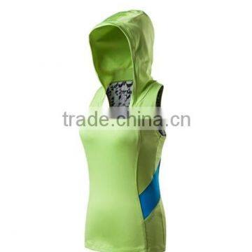 wholesale OEM ladies nhight qulity fitness com pressioyoga vest/gym vest /yoga hoodies vest