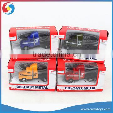 die-cast vehicle Trailer head toy vehicle 4 color mix