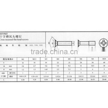 China Factory Supply Phillips Drive Csk Head Flat Head Zinc Machine Screw photo-5