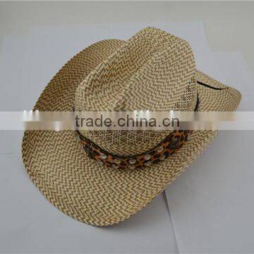 Cowboy Hat with Leather Ling,Customized Logos are welcomed