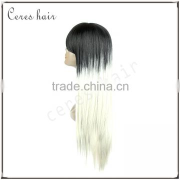 Factory Price Wholesale Brazilian Human Hair gray hair wig ombre color