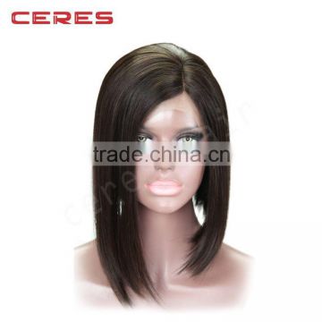 New fashion cheap natural black brazilian human hair wig bob short hair wig for black women