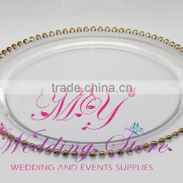 Designer Golden Charger Plate, Metal Charger Plate