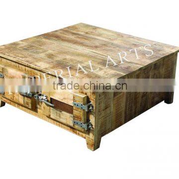 INDIAN MANGO WOOD 2 DOUBLE DOOR TRUNK COFFEE TABLE