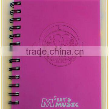 metal cover spiral bound notepad with embossed logo print