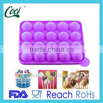 Lollipop shaped christmas silicone disposable cake molds