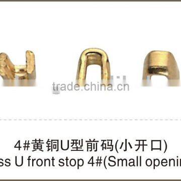 NO.4 Brass U top stopper Small opening,zipper garment accessories