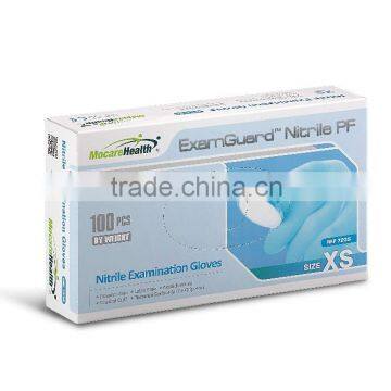 Powder-free Disposable Nitrile Examination Gloves