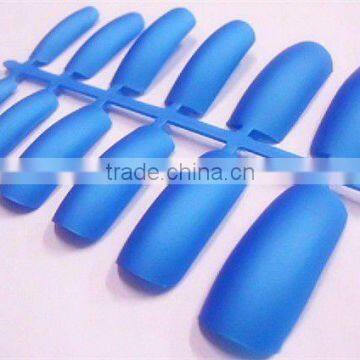 100Pcs Scrub French False Nail Tips Light Blue