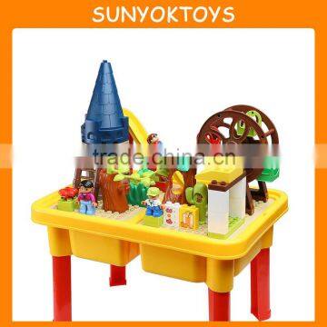 High Quality Blocks For Children ! 54PCS Amusement Park Theme Plastic Building Blocks Toys Wholesale