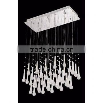 1018-4 a chrome finished metal canopy assorted precious glass and crystal decorations 14 Light Chandelier