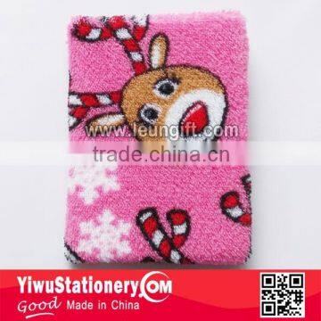 PRINTED CORAL FLEECE Cover Mini Notebook