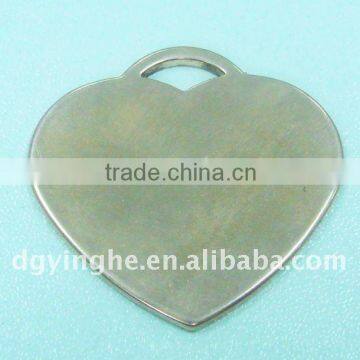 High Quality Metal flatback heart-shaped zipper puller