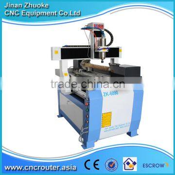 3200W NCStudio Control 4 Axis Small Advertising CNC Router 6090 With Stainless Steel Water Tray X(60CM)*Y(90CM)*Z(25CM)