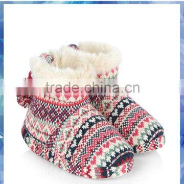 With Pom-pom decorations indoor/outdoor slipper boot,women winter fur boots,2014 fashion ladies winter boot