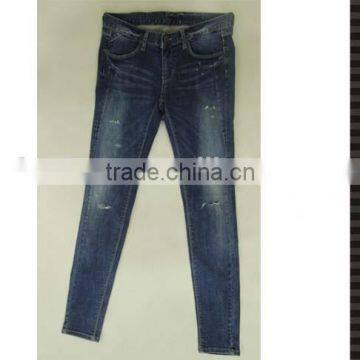 Casual Ladies Jeans Top Design With Little Ripped photo-2