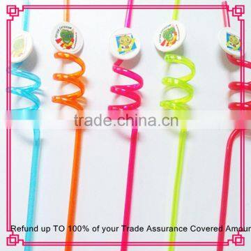 Wholesales Plastic Drinking Straws With Animals Decoration for Kids