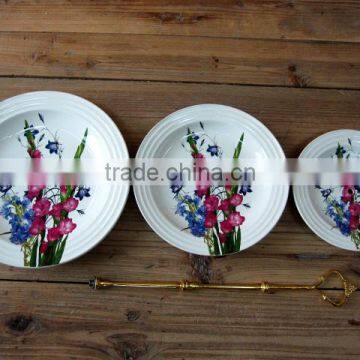 Ceramic 3pcs dessert plates set