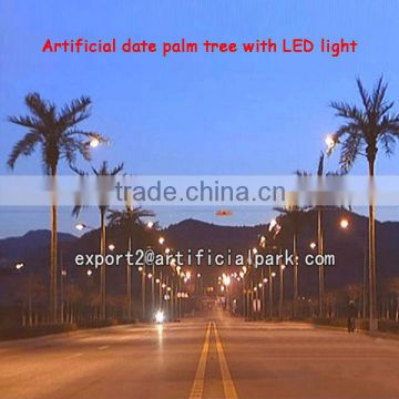 artificial canary date palm tree with LED light China manufacturer