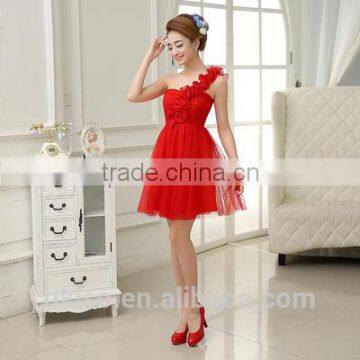 White Red Champagne Wedding Bridesmaid Dresses Short Girl Prom Gowns Women Elegant Party Princess Ball Dress photo-3