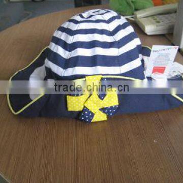 Wholesale china navy blue white striped cheap fishman bucket hat