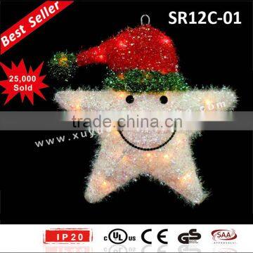 LED Lighted christmas star with lights