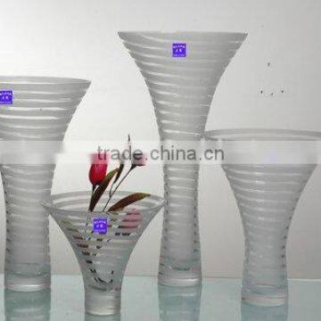 transparent art glass vase