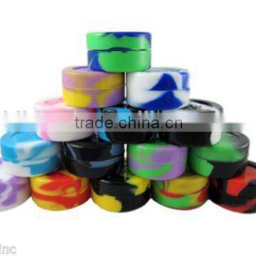 Custom 100% food grade logo printing silicone weed jar wax/oil containers
