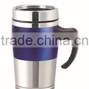 450ml double wall S/S auto mug QE-013A