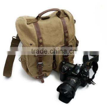 2013 convertible Canvas Camera Bag with leather trim