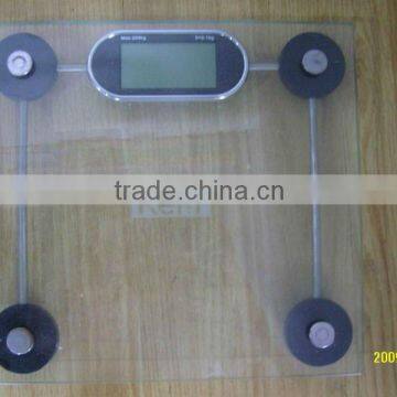 transparent square tempered glass electronic scale