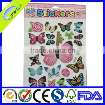 self adhesive christmas butterfly puffy sticker