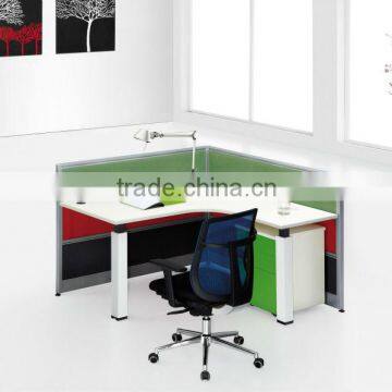 Modern new design workstation steel plate#painted glass office partition