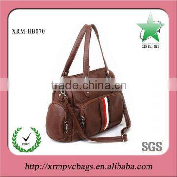 High quality brown pu handbags