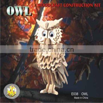 Owl - 3D Jigsaw Woodcraft Kit Wooden Puzzle