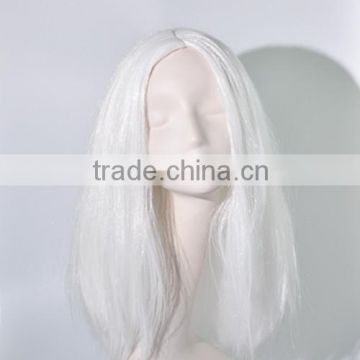 Long white silk wave wig explosion fans wig Cosplay Wig N305