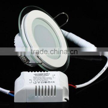 High Quality round SMD5630 6W 12W 18W Glass led Panels with CE ROHS