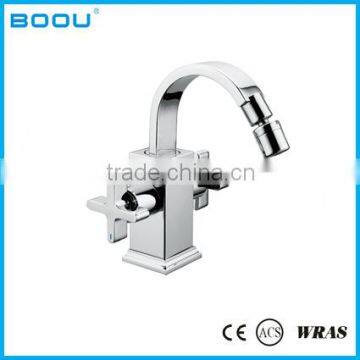 Double handle square fashionable basin faucet